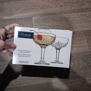 Shannon Dublin Crystal Coupe Glasses Set